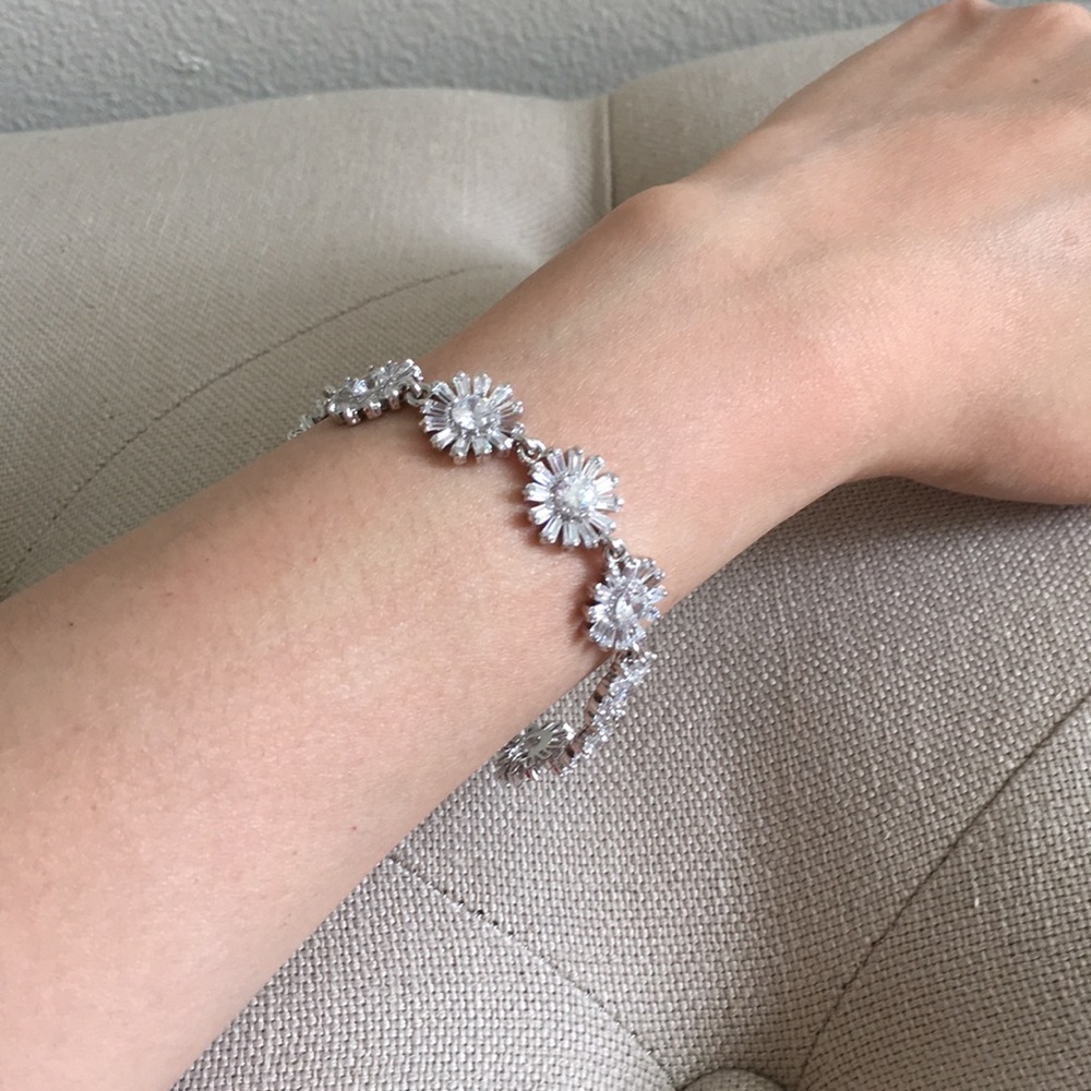 Authentic Kate Spade flower crystal bracelet